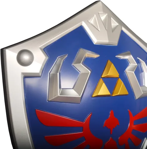 Vista 3 de Blue Shield - Juego de anime japonés para cosplay, espada Hylian Shield Metal