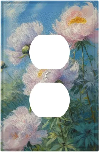 Vista 139 de Cubiertas de Interruptor de Luz Artísticas Decorativas Boho Figura Abstracta Interruptor de Pared Único Placa de Interruptor Decorativo Placa