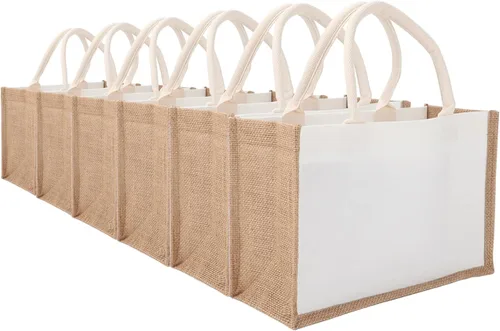 Vista 13 de Bolsa de yute grande de 16.5 x 7 x 13 pulgadas [10 unidades] con asas