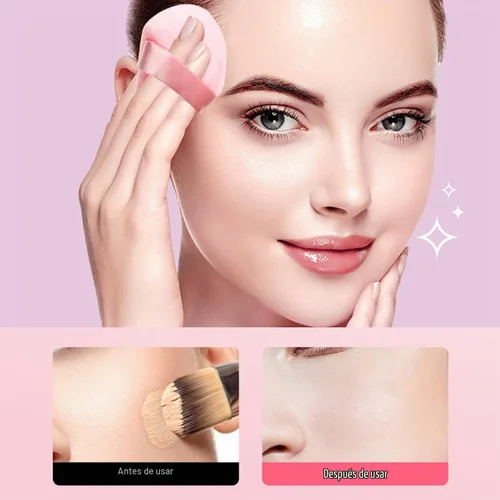 Vista 2 de 12DP12LP - 24 piezas de soplo de polvo, de algodón triangular, lavable para la cara, para polvo suelto, cuerpo, base cosmética, esponja