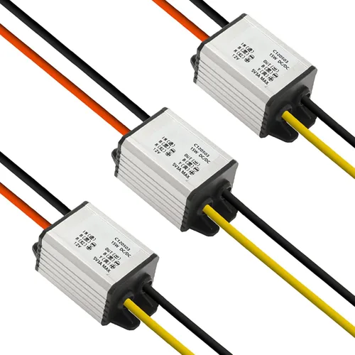 Vista 8 de Convertidor de 12 V a 5 V CC Voltaje de alimentación para automóvil, impermeable DC 6.3-22V 12V reductor a 5V 3A 15W Regulador de voltaje
