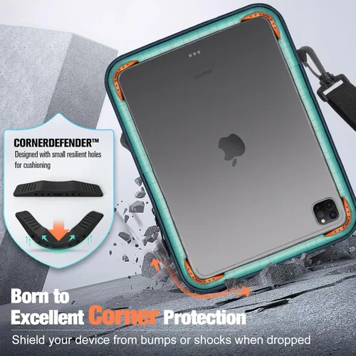 Vista 3 de MoKo Funda protectora para tablet de 9-11 pulgadas 360°, compatible con iPad Air M3 11, 5/4th 10.9, iPad A16 10/9/8/7th 10.2, iPadPro de 11