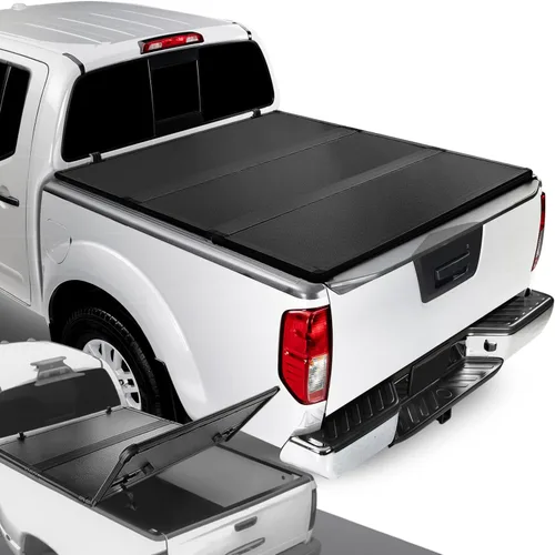 Vista 9 de DNA Motoring TTC-TRISOFT-049 Cubierta Tonneau Tri-Plegable Suave Ajustable para Cama Trasera de Camioneta Pickup, Negro
