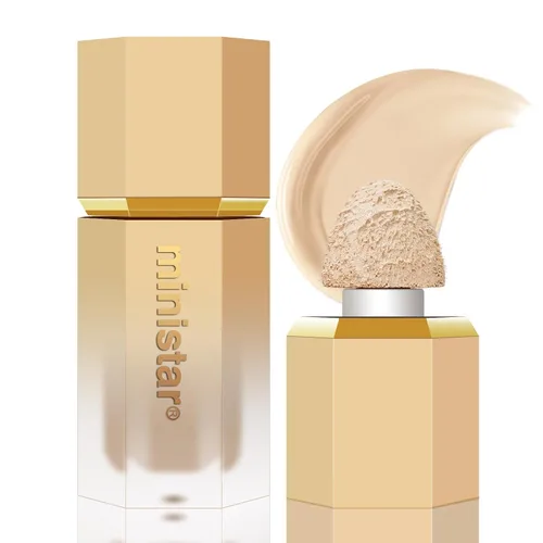 Vista 10 de Maquillaje líquido en barra de contorno, varita de contorno facial crema con aplicador de cojín, contorno bronceador cremoso natural mate de larga