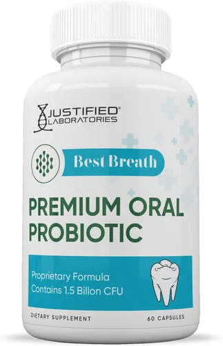 Vista 3 de Justified Laboratories Best Breath 1.5 mil millones de UFC Probiótico Apoyo Oral 60 Cápsulas