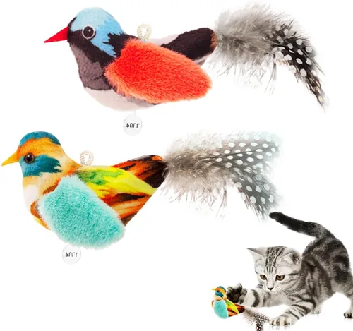 Vista 9 de Juguetes para gatos con hierba gatera, para aliviar el aburrimiento y aliviar los dientes y patadas, juguetes interactivos con sonido de chirrido