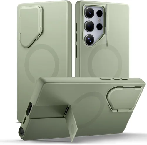 Vista 58 de SURITCH Funda para teléfono Samsung Galaxy S26 Plus, cubierta protectora magnética con cubierta de cámara y soporte de metal ajustable para Galaxy