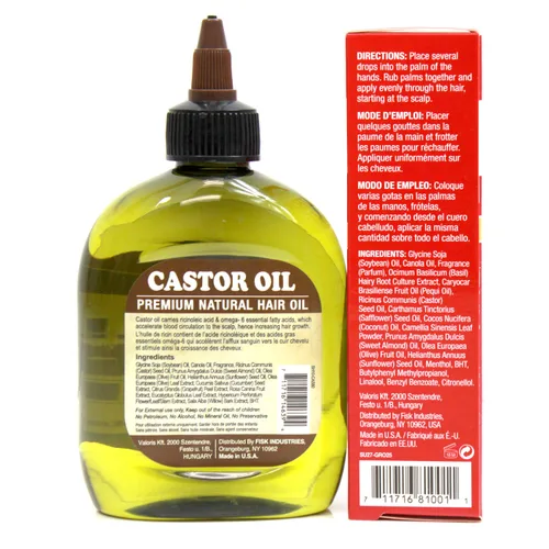 Vista 2 de Difeel Aceite de ricino Pro-Growth Colección de aceite para el cabello, juego de 2 piezas