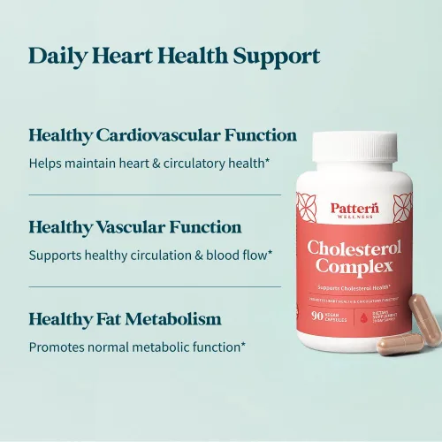 Vista 9 de Suplemento Complejo de Colesterol Pattern Wellness - 90 Cápsulas Veganas