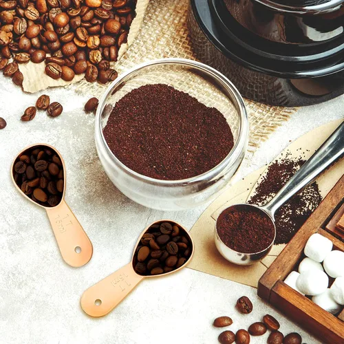 Vista 6 de Patelai Cuchara de café de 3 piezas, cucharas medidoras de acero inoxidable, cucharadas de café de mango corto para té, azúcar, cocina, regalos