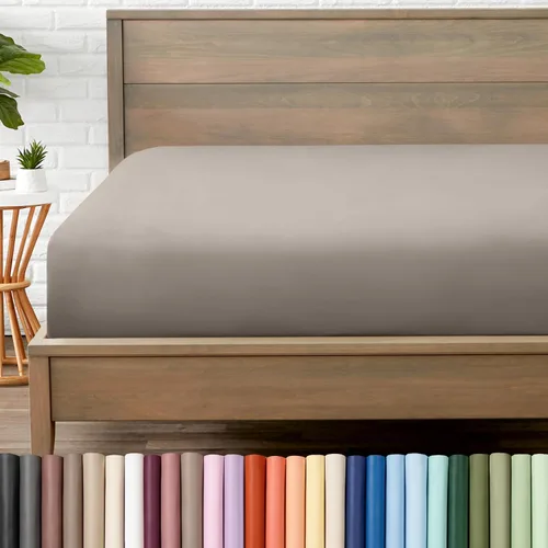 Vista 28 de Bare Home - Sábana bajera de microfibra 1800 muy suave y duradera, para colchones altos tamaño individual, color blanco Deep Pockets 6 to 15