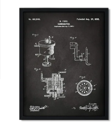 Vista 34 de Andaz Press Póster de decoración de pared con estampado de patente de pizarra, 8.5 x 11 pulgadas, aviones, trenes, automóviles, póster de patente