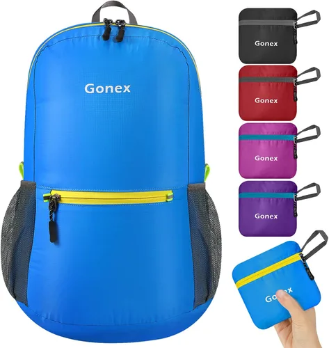 Vista 12 de Gonex Mochila Ultraligera Plegable de 20L, Práctica, Plegable para Camping, Viajes al Aire Libre, Ciclismo, Mochila Escolar