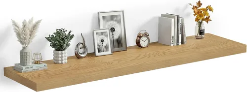Vista 50 de Heimlove Estantes Flotantes de 12 Pulgadas de Profundidad, Estante de Pared de 12 x 12 Pulgadas de Largo, Estante de Exhibición y Almacenamiento