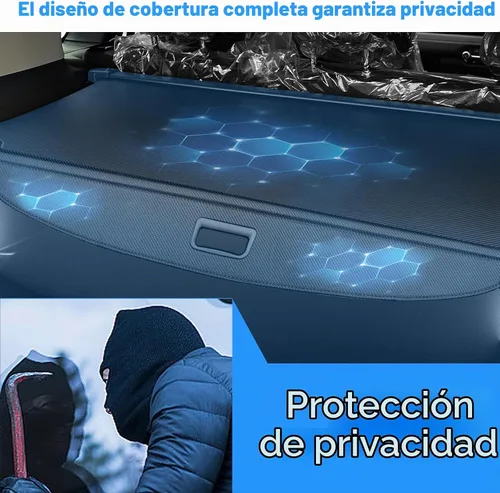Vista 4 de AUXKO Cubierta retráctil de carga para Toyota Prius 2015-2010, cubierta de maletero de carga, cubierta de seguridad para 2015 2014 2013 2012 Prius