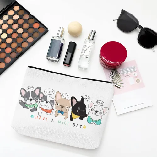 Vista 4 de IENDY Regalos para tías amantes de los pollos morados, bolsa de maquillaje de Las Vegas para mujeres, amigas, regalo de cumpleaños, bolsa de viaje