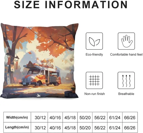Vista 3 de Fundas de almohada para sofá de 12 x 12 pulgadas, diseño cuadrado de otoño y granja campestre, suave, estampado de doble cara, fundas decorativas