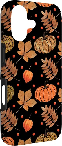 Vista 3 de Otoño hojas y calabazas patrón Halloween otoño regalos caso para iPhone 17