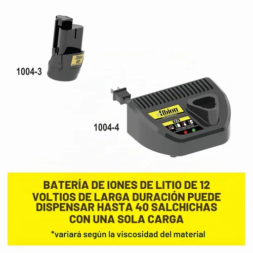 Vista 4 de Albion Engineering E12S20 B-Line - Pistola para calafatear salchichas inalámbrica, sin goteo, 12 V, 20 onzas
