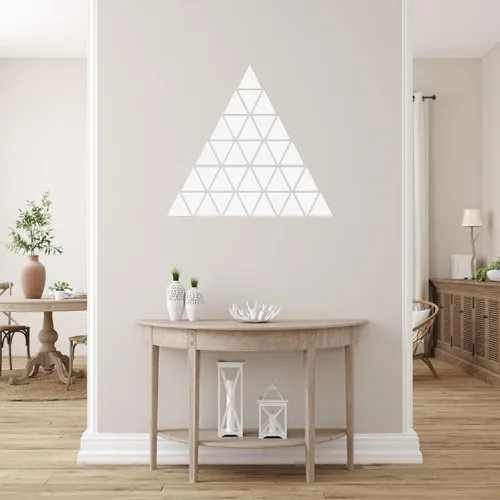 Vista 5 de uxcell Adhesivos acrílicos para pared, 100 unidades, autoadhesivas, extraíbles, triangulares, para el hogar, sala de estar, dormitorio, oficina