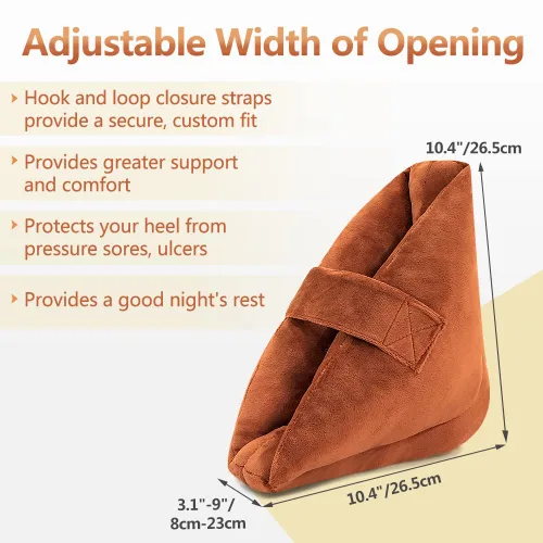 Vista 3 de Zelen Protectores de talón acolchados para úlceras de cama (1 par) almohadas de pie para úlceras por presión para úlceras por presión, alivio