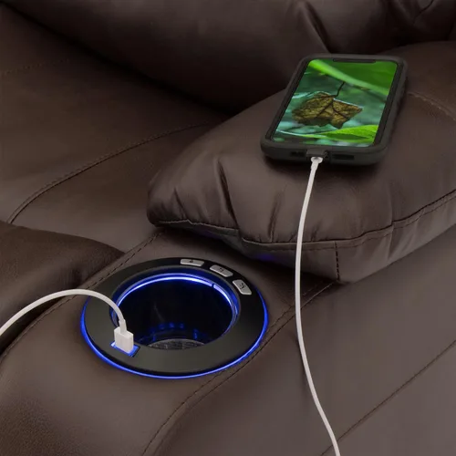 Vista 9 de RecPro Charles - Sofá reclinable doble de pared de 58 pulgadas, para autocaravana, con tela mejorada (color castaño)