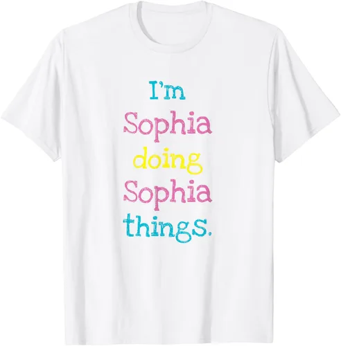 Vista 87 de Sophia - Camiseta con texto personalizado para niñas