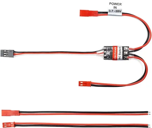 Vista 7 de Relé de interruptor electrónico controlado remotamente AUX encendido/apagado para auto, camión, barco, luz LED, dron (4A)