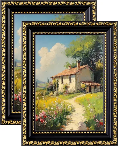 Vista 23 de eletecpro 8x10 Vintage Picture Frame, Glass Cover, Gold, 2-Pack Dorado