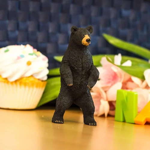 Vista 2 de Safari Ltd. Figura de oso negro de pie, figura realista de 4 pulgadas, juguete educativo para niños, niñas y niños a partir de 3 años