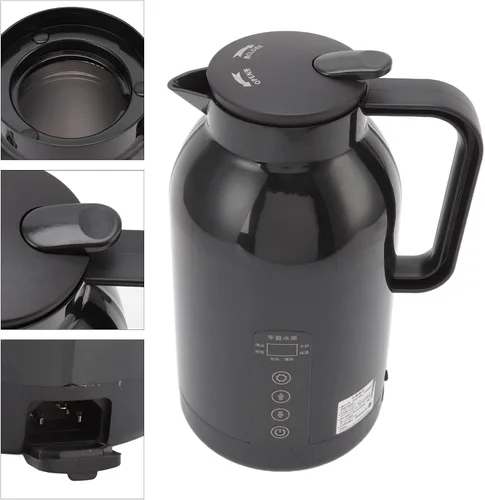Vista 5 de Keenso Taza eléctrica portátil de la calefacción del coche de la caldera de agua para el café del té 1300ML para el bebé en el camino
