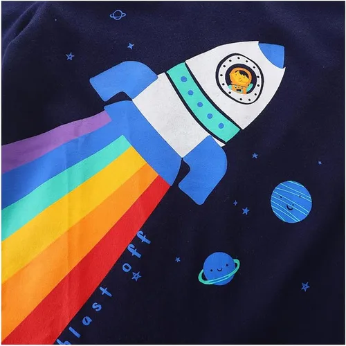 Vista 3 de GFQLONG Camisetas de manga corta para niños pequeños, camisetas de algodón Avión
