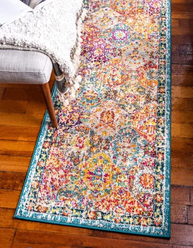 Vista 33 de Unique Loom Penrose Collection - Alfombra de área - Blake (2' 2" x 3' 1" Rectángulo, Verde/Beige)