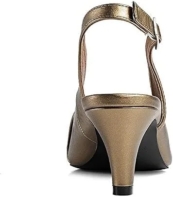 Vista 6 de ANN CREEK 'Lossom' - Sandalias elegantes para mujer con tacón de gatito de 2.5 pulgadas + medio