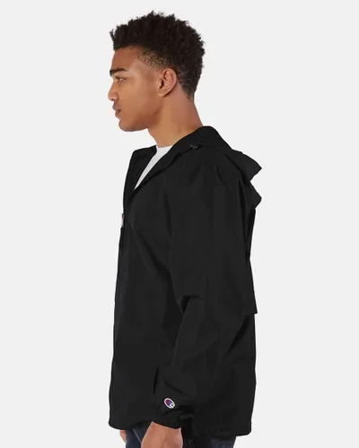 Vista 3 de Champion Chaqueta Anorak para hombre, talla 2XL, escarlata, Escarlata