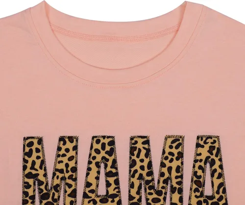Vista 6 de EGELEXY Sudaderas con bordado para mamá, blusa con cuello redondo y manga larga para mujer