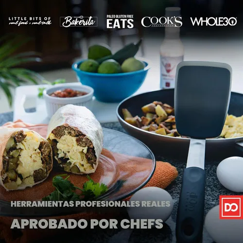 Vista 3 de Serie Chef - Espátula estándar Flexible flippers for eggs, pancakes, and crepes; Slides under food on nonstick frying pans; BPA-free and