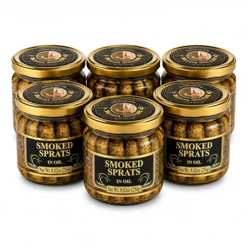 Vista 9 de Riga Gold Espadines ahumados en aceite, 8.82 oz (250 g), paquete de 3