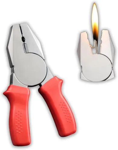 Vista 8 de Encendedores de butano, diseño creativo, encendedor novedoso, recargable y ajustable, regalo para hombres (gas no incluido)