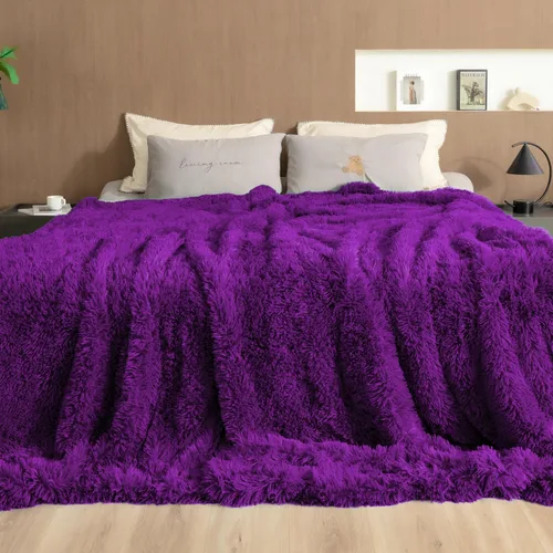 Vista 20 de Pawque Manta de piel sintética de 50 x 60 pulgadas, manta suave y esponjosa, cálida y gruesa, de pelo largo, reversible, ligera, acogedora para Negro