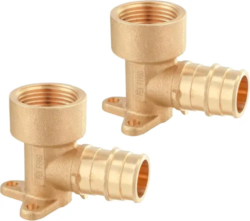 Vista 4 de EFIELD Pex A Expansion - Codo de latón de flujo completo de 1/2 "x 1/2" hembra NPT Drop-ear, ASTM F1960 (PEX1960116)
