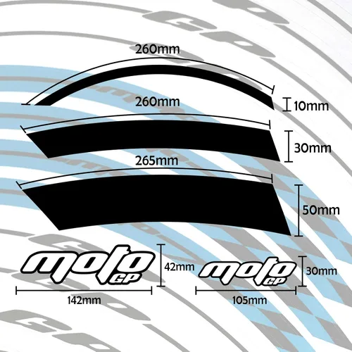 Vista 5 de MC MOTOPARTS Adhesivos para llanta de rueda 17 pulgadas Cinta adhesiva AA01 Compatible con GSX1300R GSXR1000 GSXR600 (Azul Aqua)