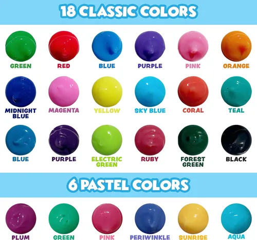 Vista 6 de Tub Works® Pintura de Bañera Jabón Juguete de Baño, Paquete de 24 Pintura de Bañera Lavable No Tóxica para Pintado con los Dedos en la Tina
