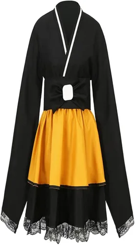Vista 3 de Disfraz de sirvienta de anime para cosplay disfraz de Halloween para mujer vestido de kimono uniforme