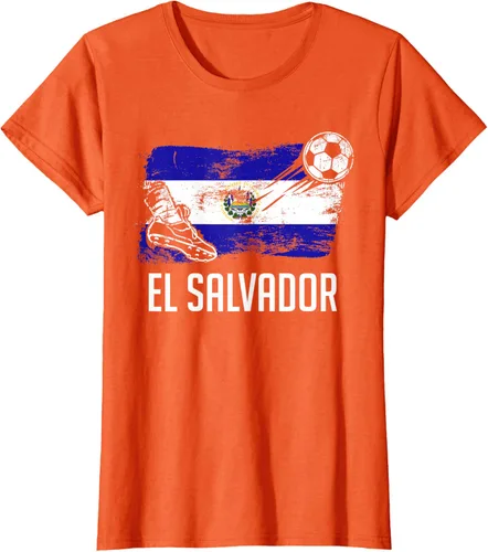 Vista 37 de Camiseta salvadoreña con bandera de fútbol salvadoreño
