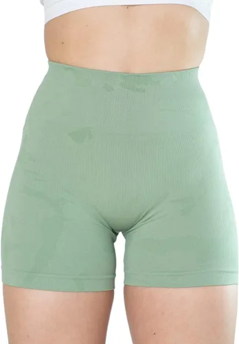 Vista 3 de AUROLA CAMO Workout Shorts for Women Seamless Subtle Logo Scrunch Shorts