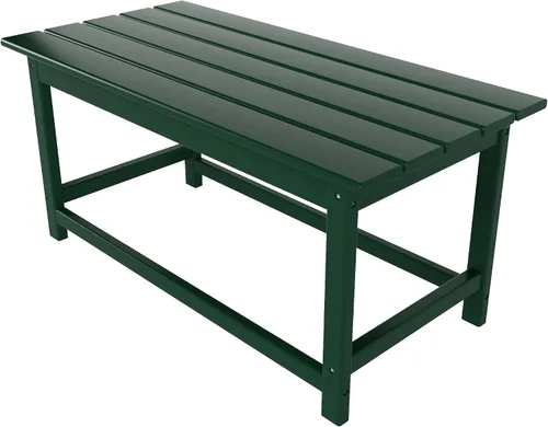 Vista 12 de HDPE Laguna Outdoor Poly Adirondack Mesa de centro color marrón oscuro