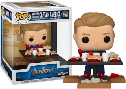 Vista 2 de Funko Pop Deluxe Marvel: Serie de Vengadores Victory Shawarma - Capitán América Figura 4 de 6 - Exclusivo de Amazon - Figura de Vinilo Coleccionable