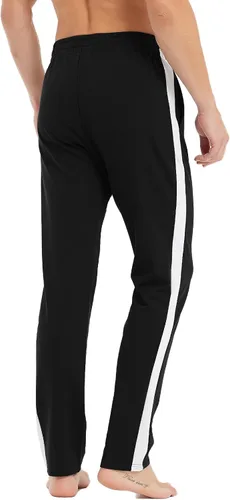 Vista 3 de Idtswch Pantalones deportivos altos a rayas para hombre, 34363840, con bolsillos