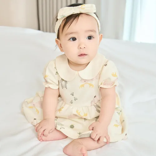 Vista 6 de pureborn Vestido de bebé niña 0-24 meses